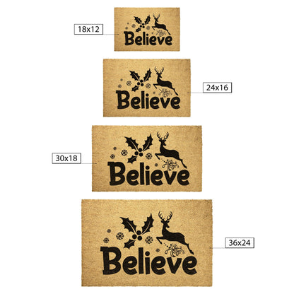 Believe in Christmas Outdoor Mat
