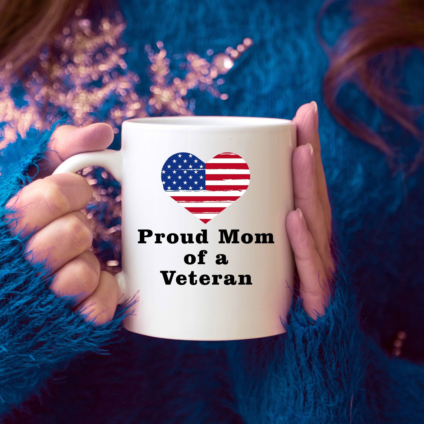 Proud Mom of a Veteran Custom Coffee Mug