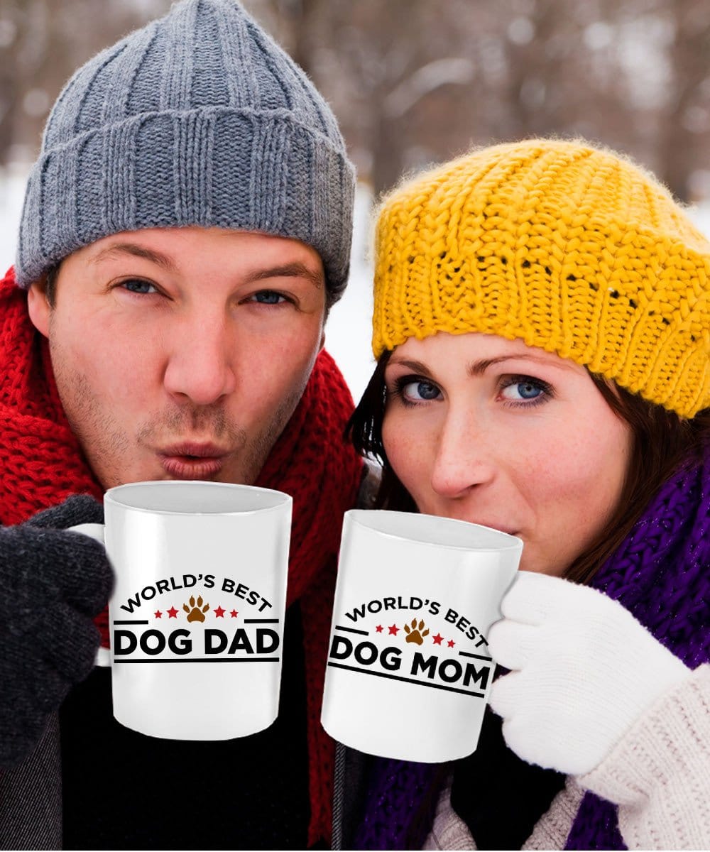 World's Best Dog Mom and Dad Ceramic Mugs