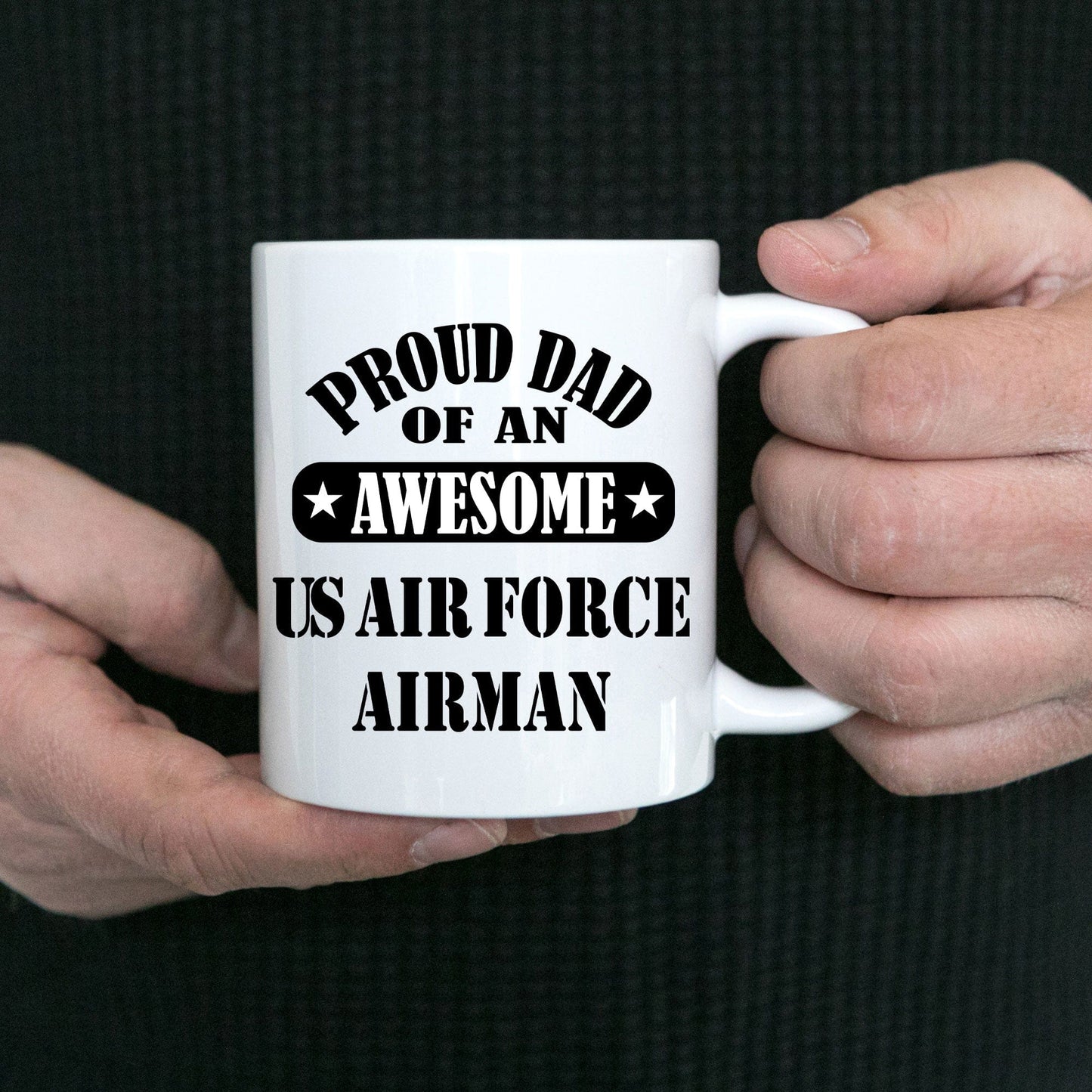 US Air Force Airman Proud Dad Coffee Mug