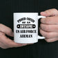 US Air Force Airman Proud Cousin Coffee mug