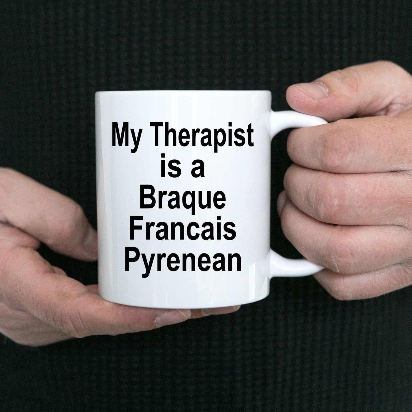 Braque Francais Pyrenean Dog Owner Lover Funny Gift Therapist White Ceramic Coffee Mug