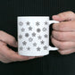 Snowflake White Ceramic Coffee Mug
