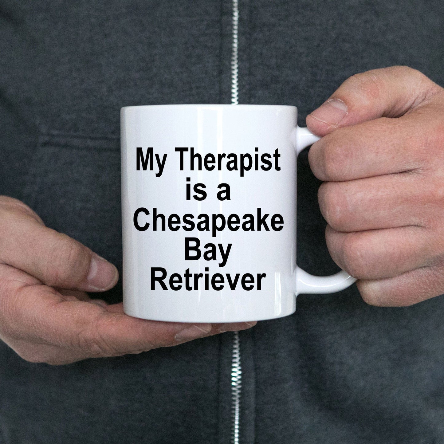 Chesapeake Bay Retriever Dog Owner Lover Funny Gift Therapist White Ceramic Coffee Mug