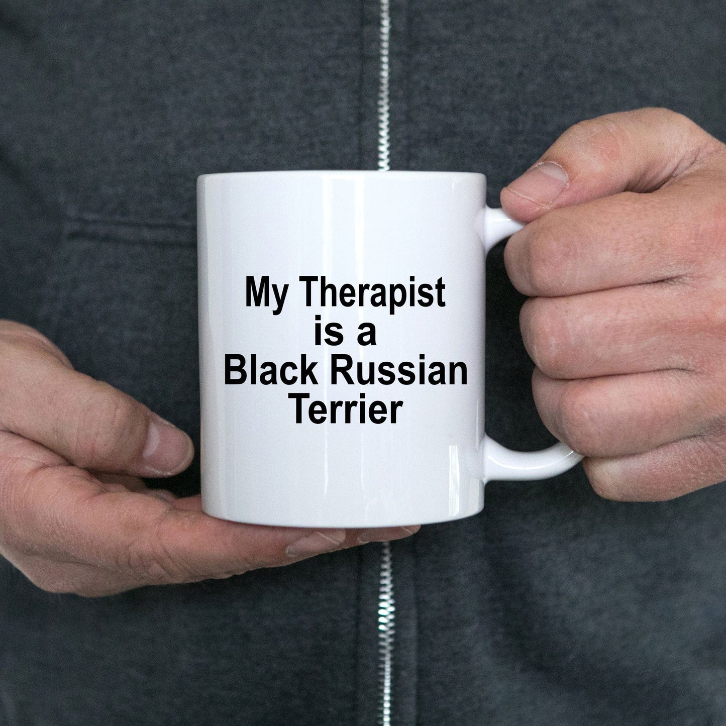 Black Russian Terrier Dog Therapist Coffee Mug