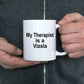 Funny Vizsla Dog Therapist Coffee Mug