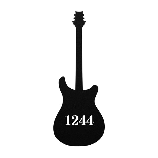 Custom Guitar Address Metal Sign