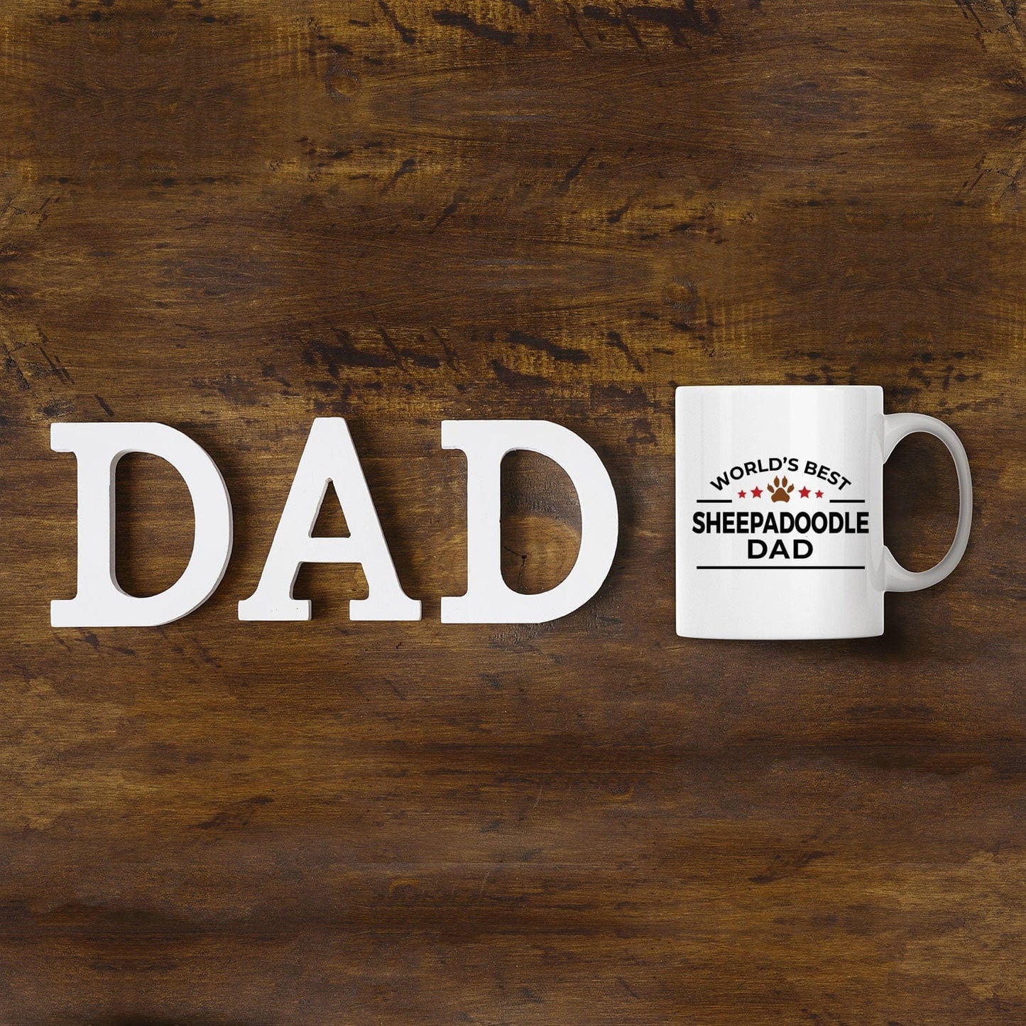 Sheepadoodle Dog Dad Coffee Mug
