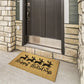 Happy Holidays Reindeer Outdoor Mat