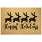 Happy Holidays Reindeer Outdoor Mat