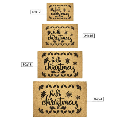 Hello Christmas Outdoor Mat