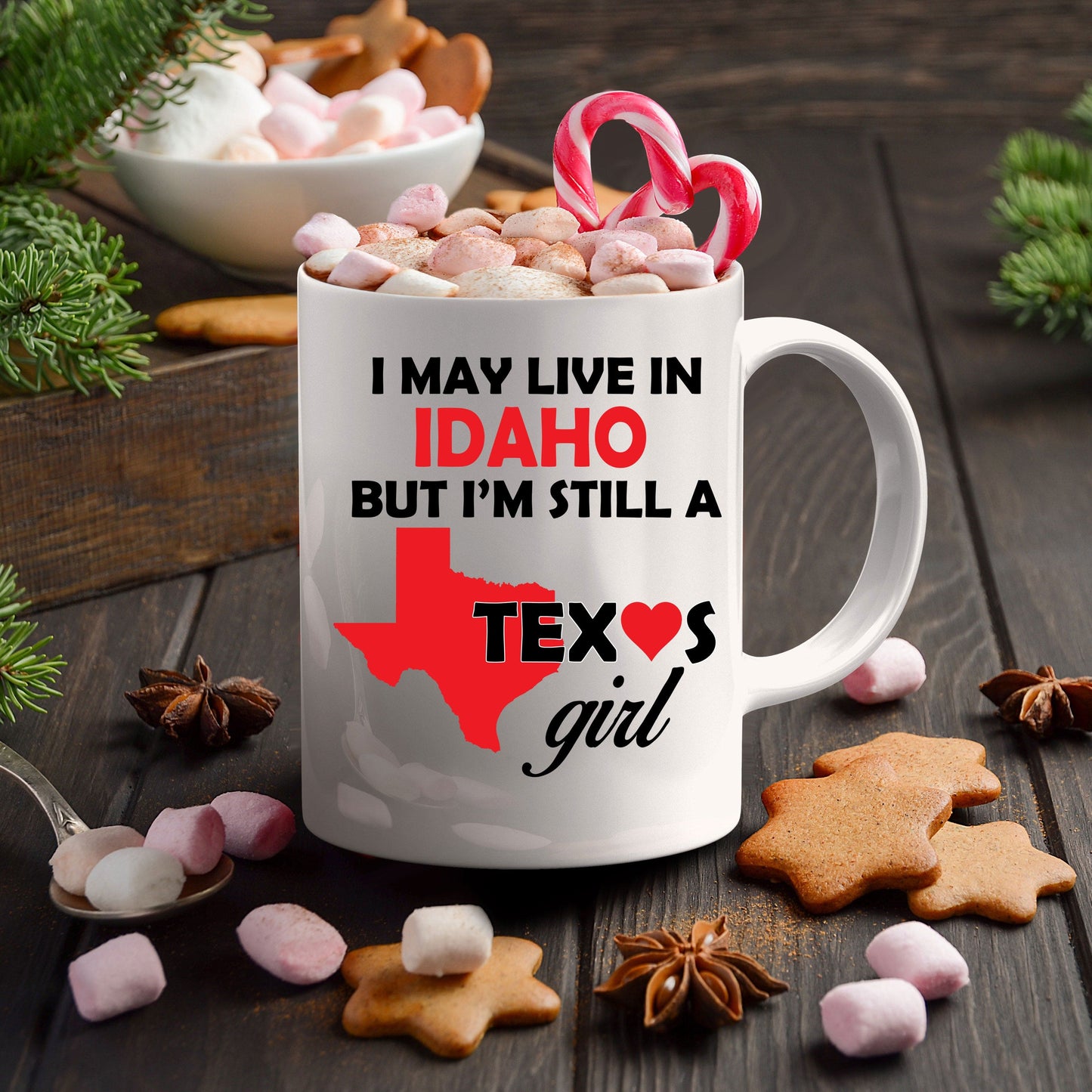 Texas Girl Living in Idaho Coffee Mug