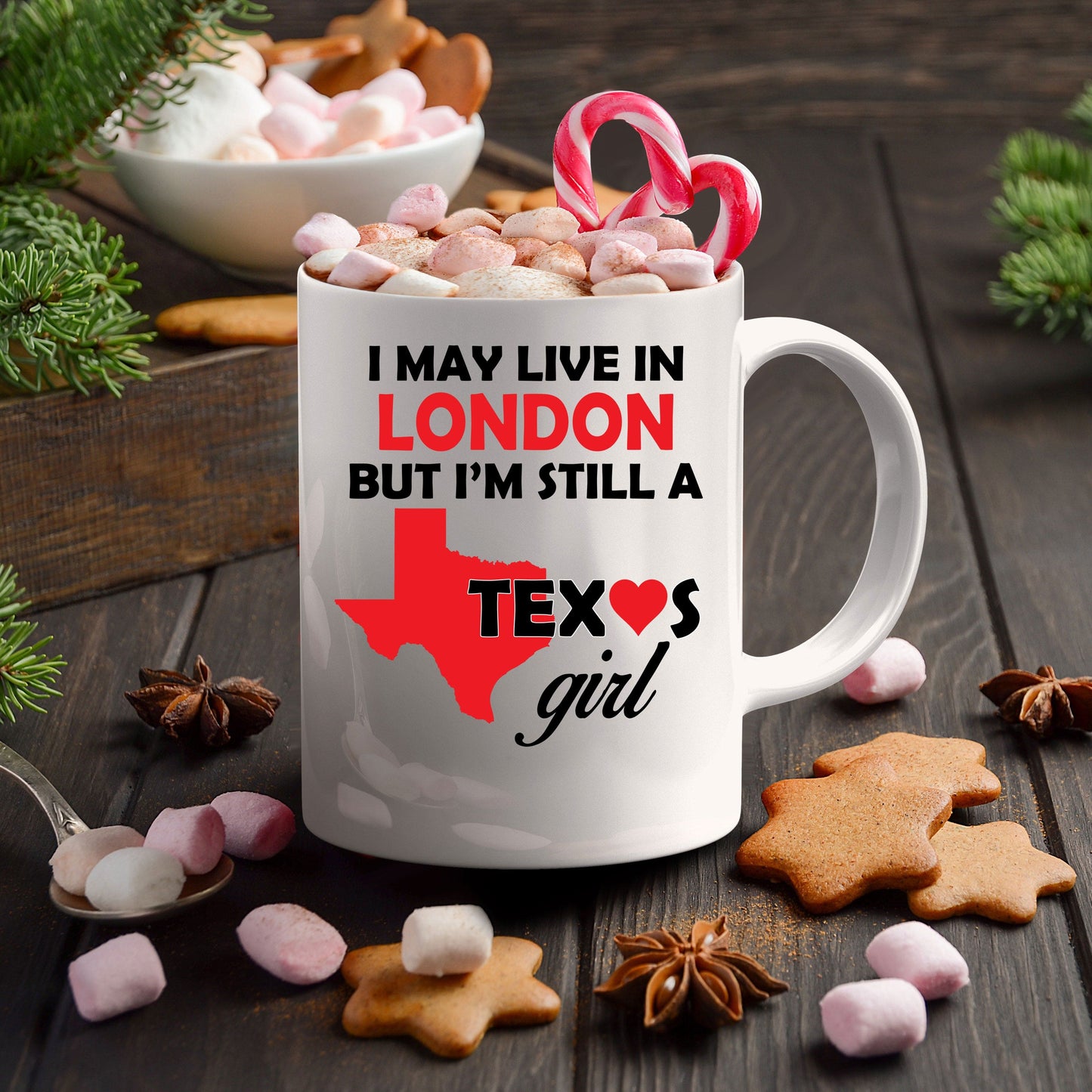 Texas Girl Living in London Mug