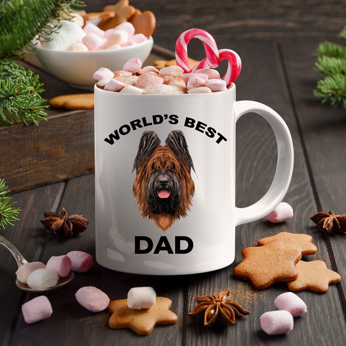 Briard Best Dog Dad Coffee Mug