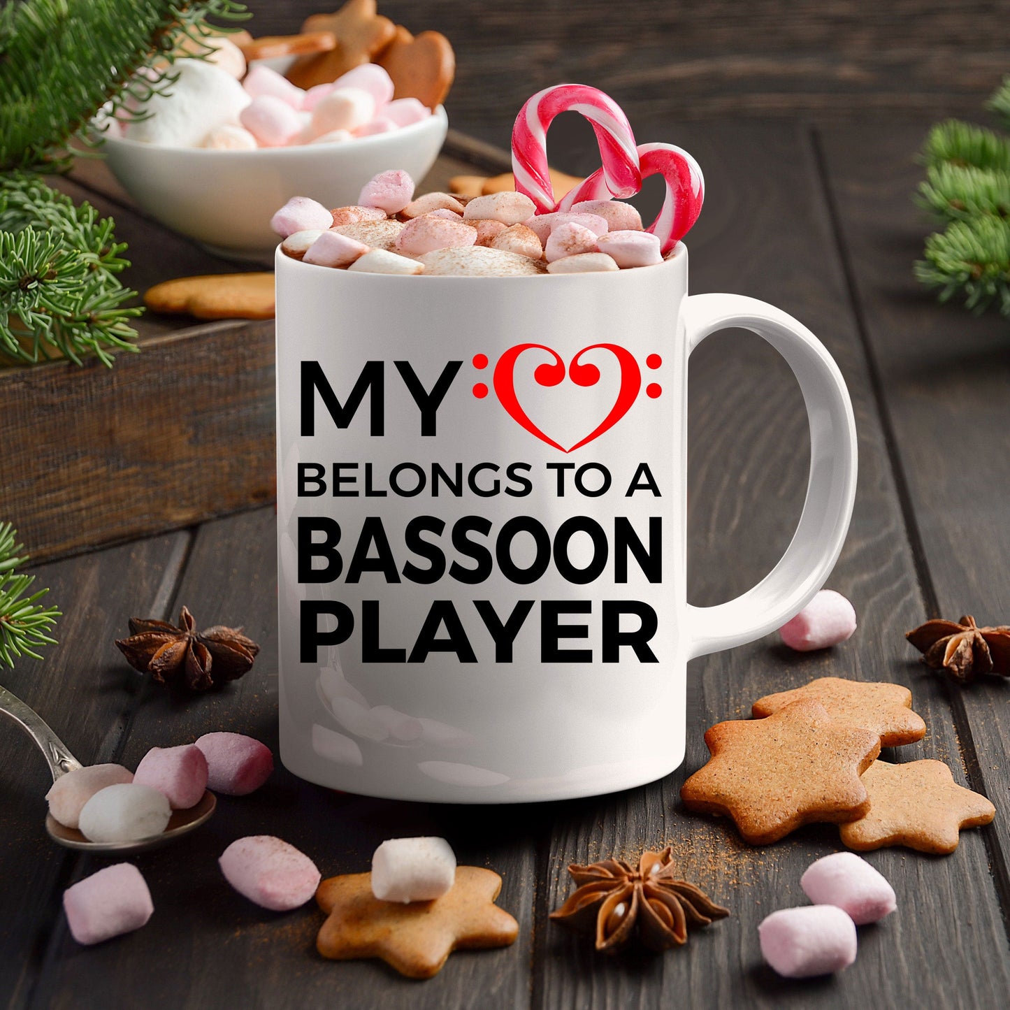 Bassoon Player Mug - My Heart Belongs To A Bassoon Player