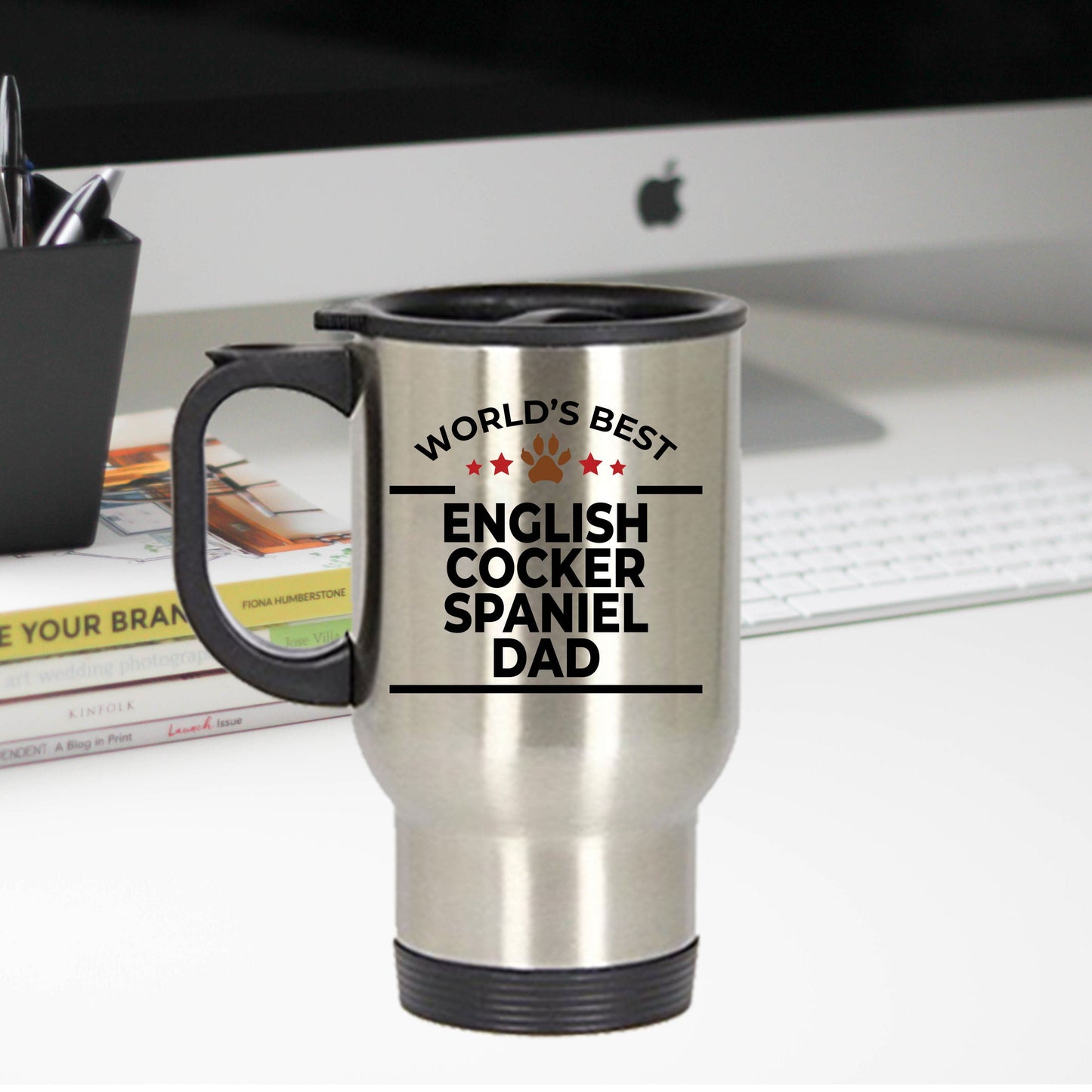 English Cocker Spaniel Dog Dad Travel Mug