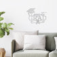 Congrats Grad Metal Wall Art Sign – Graduation Cap Diploma Steel Decor – Graduation Party Decor – Senior Gift Idea – Outdoor Metal Sign