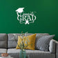 Congrats Grad Metal Wall Art Sign – Graduation Cap Diploma Steel Decor – Graduation Party Decor – Senior Gift Idea – Outdoor Metal Sign