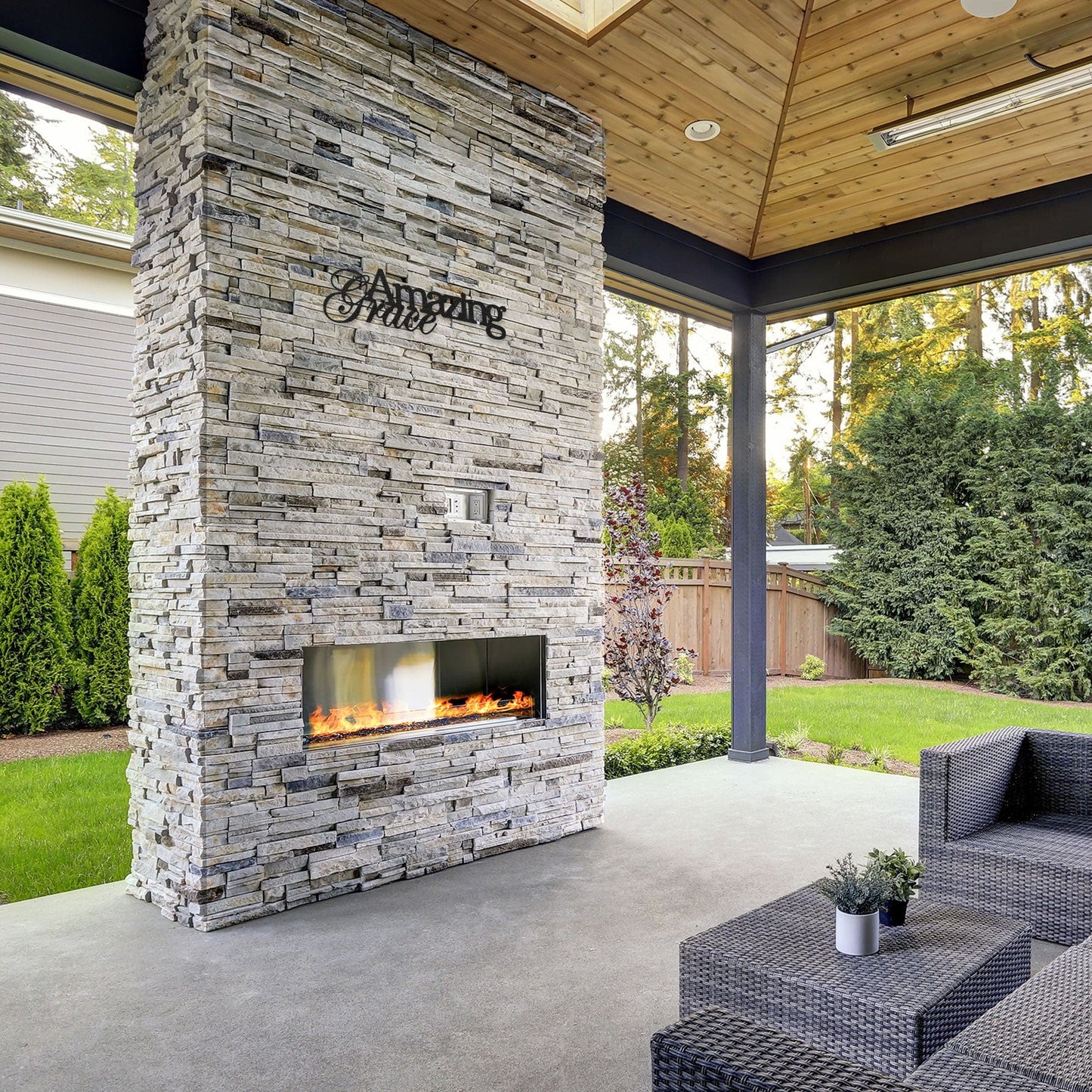 Amazing Grace Indoor Outdoor Steel Wall Sign Art