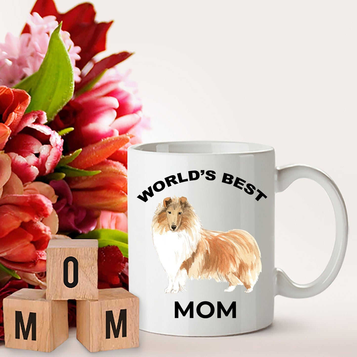 Collie Dog Best Mom Coffee Mug