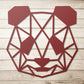 Panda Bear Geometric Head Metal Art Wall Sign