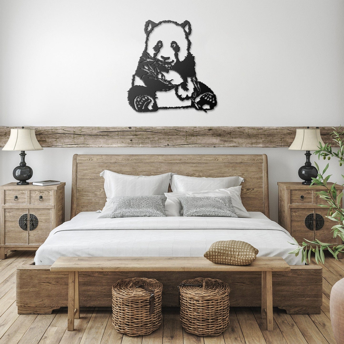 Panda Bear Metal Wall Art