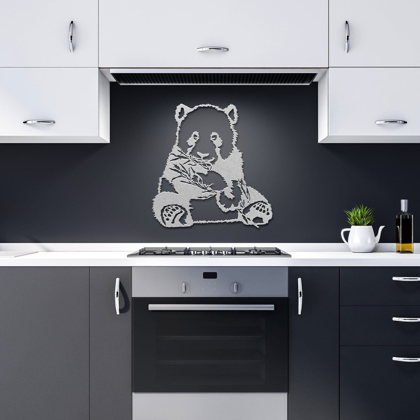Panda Bear Metal Wall Art
