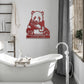 Panda Bear Personalized Metal Art Wall Sign