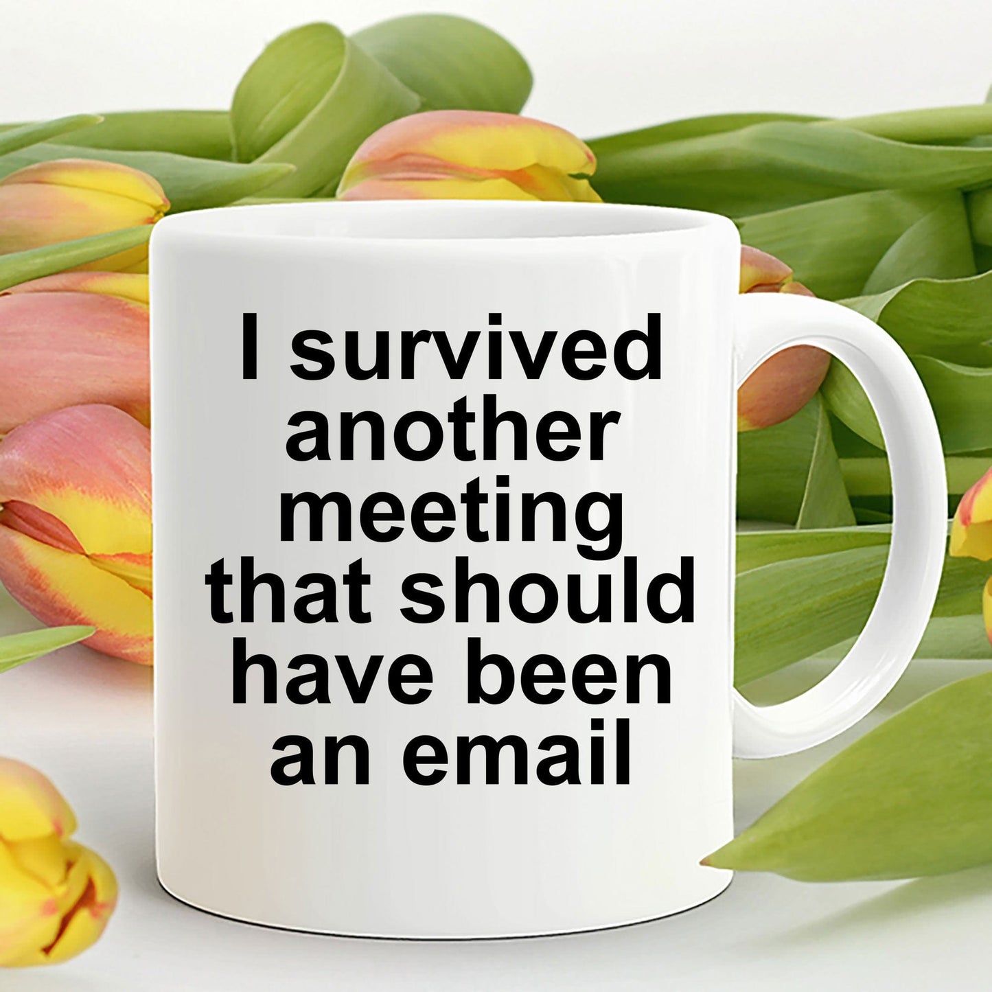 Funny Office Mug - I survived another meeting that should have been an email