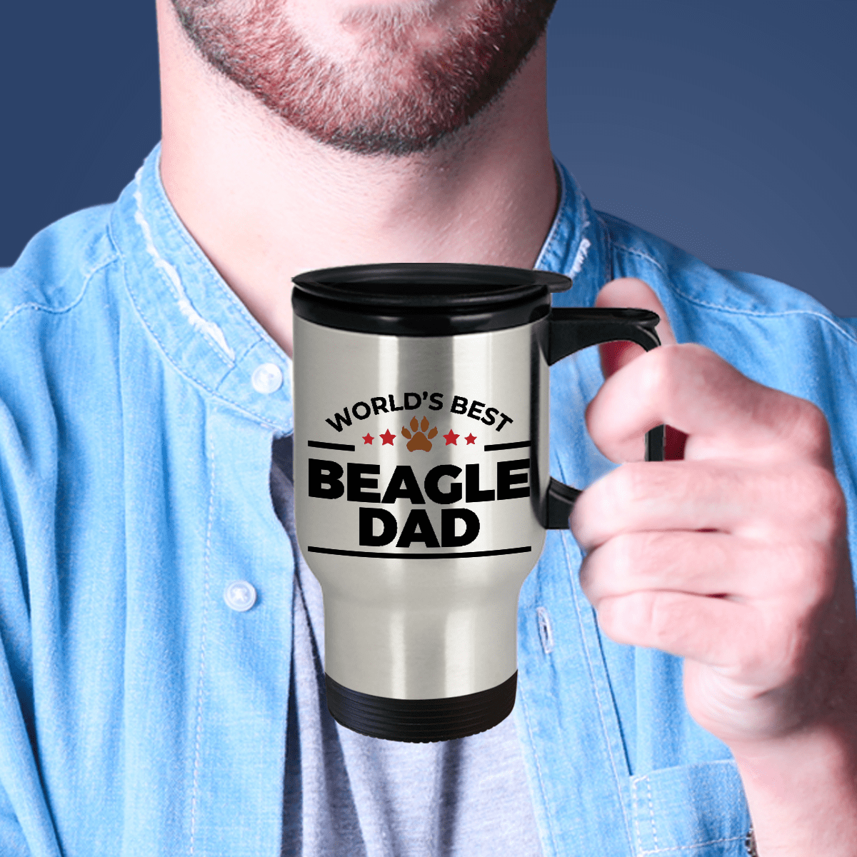 Beagle Dog Dad Travel Coffee Mug