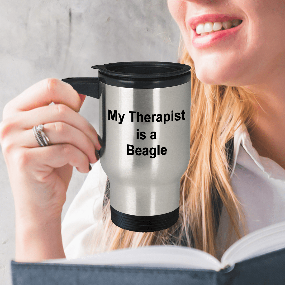 Beagle Dog Therapist Travel Coffee Mug