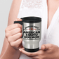 American Eskimo Dog Mom Travel Coffee Mug