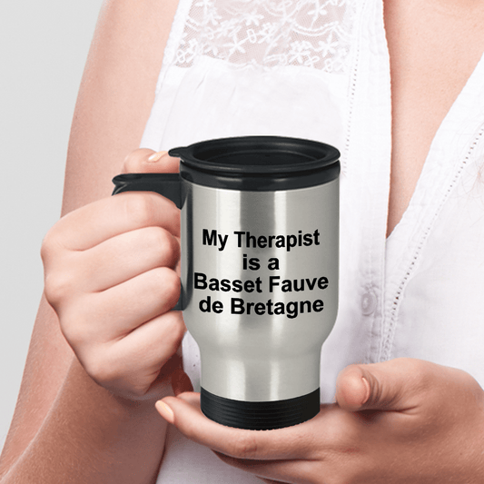 Basset Fauve de Bretagne Dog Therapist Travel Coffee Mug