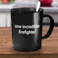 Firefighter Gift for Him Funny Black Ceramic Coffee Cup