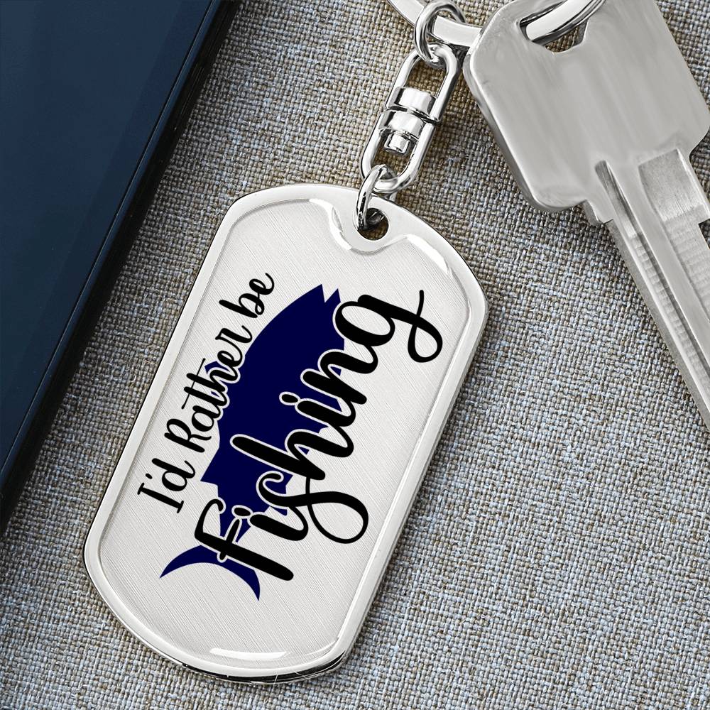 Fisherman Personalized Engraved Keychain