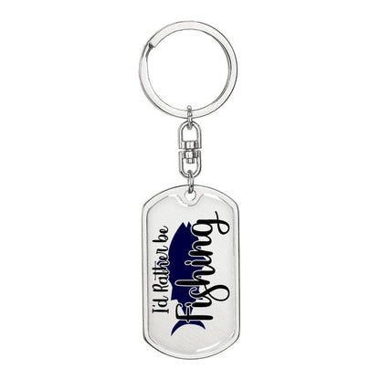 Fisherman Personalized Engraved Keychain