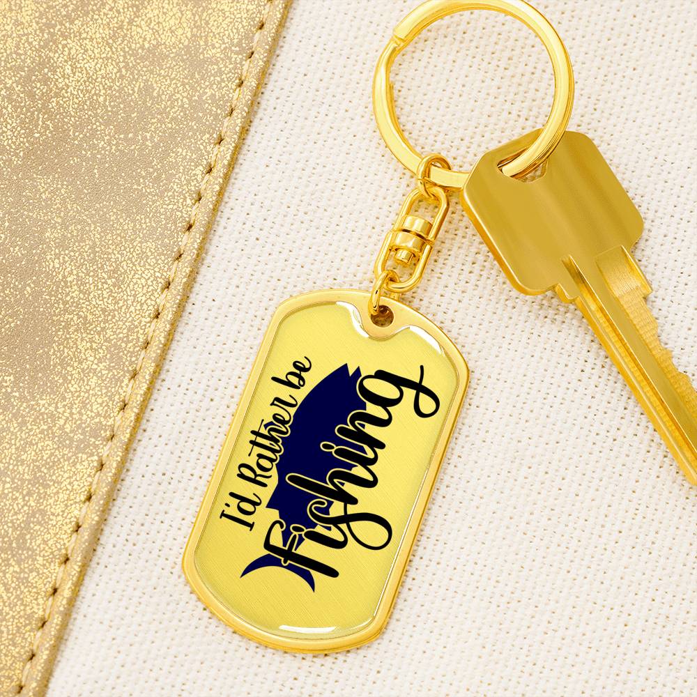 Fisherman Personalized Engraved Keychain