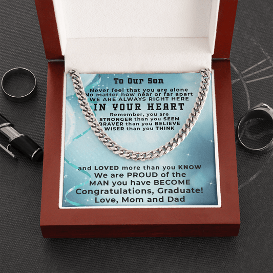 Son Graduation Gift Thick Chain Necklace