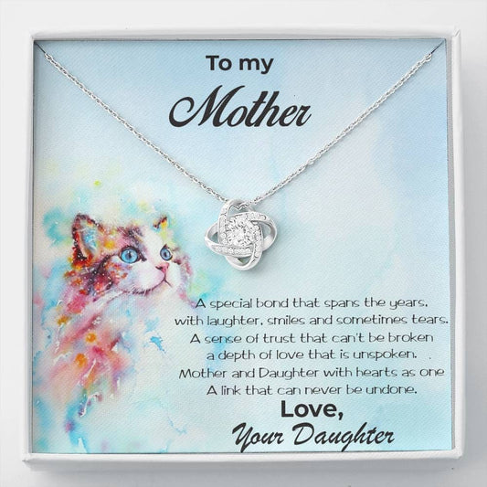 Mother and Daughter Hearts as One Necklace