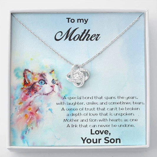 Mother and Son Hearts as One Necklace