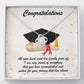 Congratulations Graduate Custom Message Card Necklace