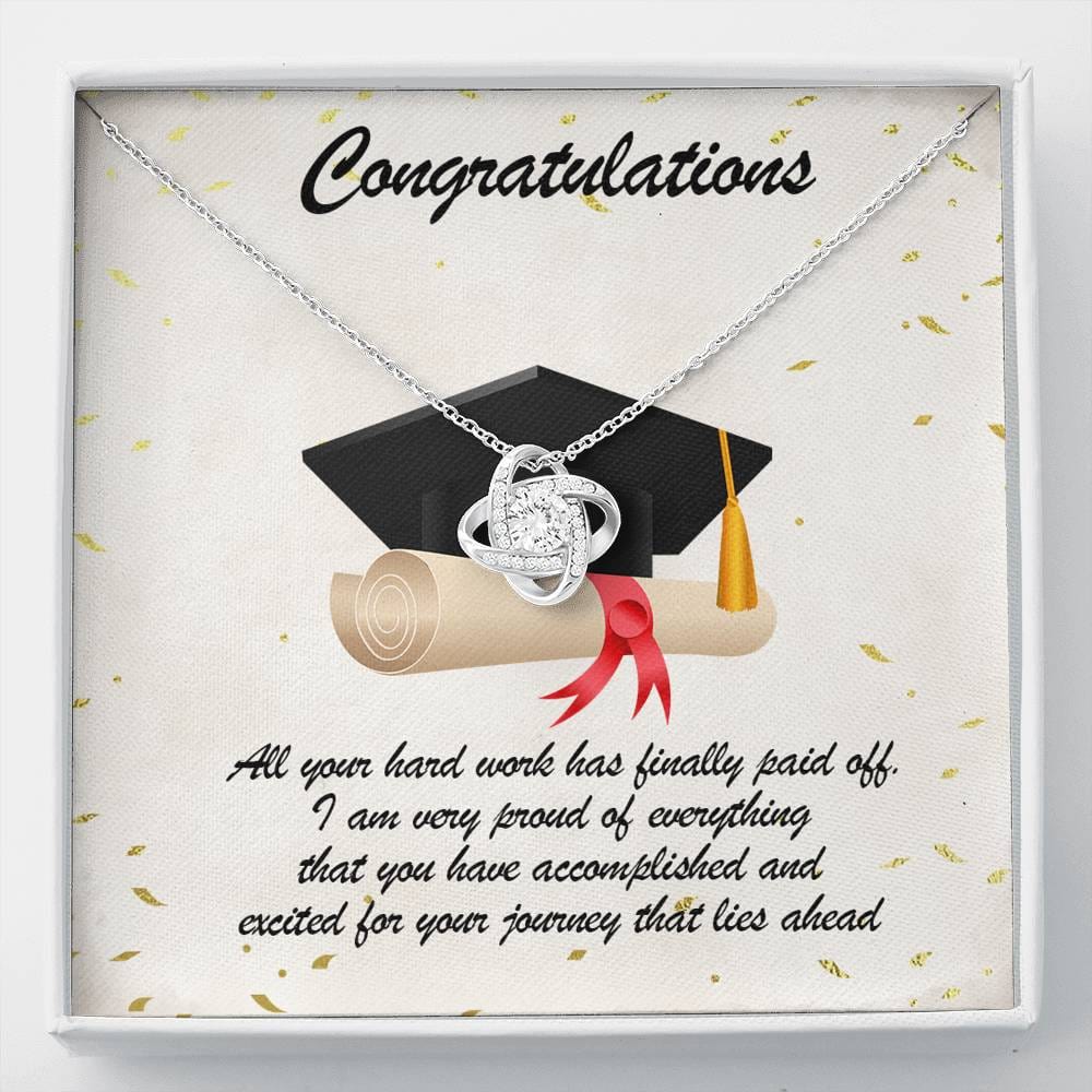 Congratulations Graduate Custom Message Card Necklace
