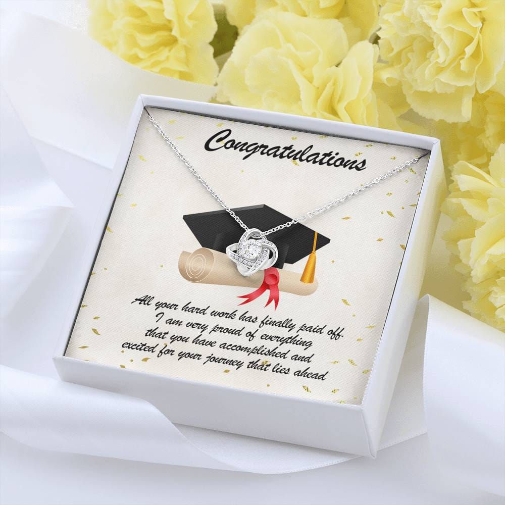 Congratulations Graduate Custom Message Card Necklace