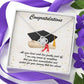 Congratulations Graduate Custom Message Card Necklace