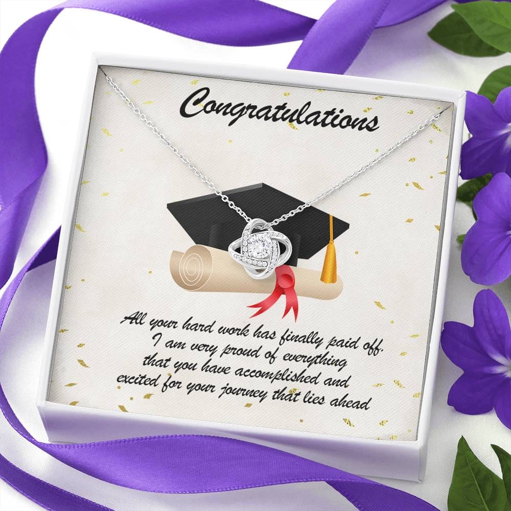 Congratulations Graduate Custom Message Card Necklace