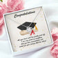 Congratulations Graduate Custom Message Card Necklace