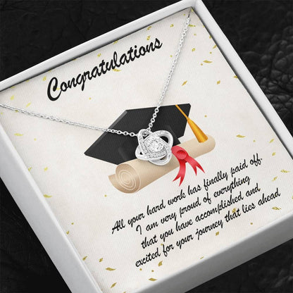 Congratulations Graduate Custom Message Card Necklace