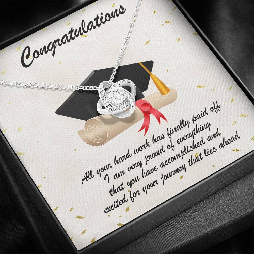 Congratulations Graduate Custom Message Card Necklace