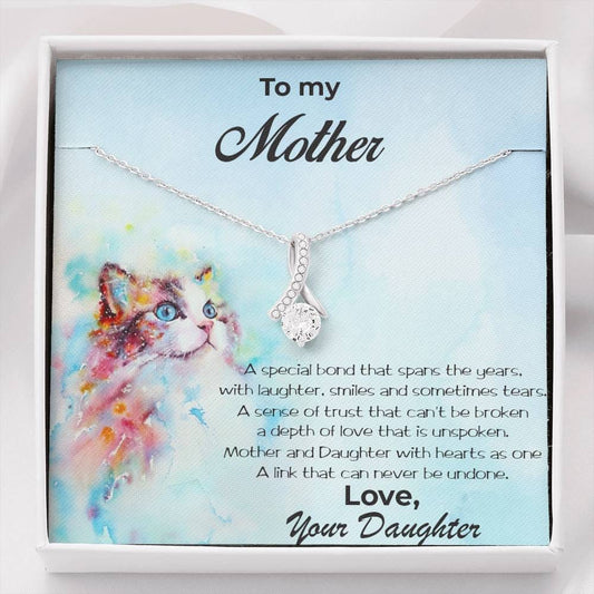Mother and Daughter with Hearts as One Necklace