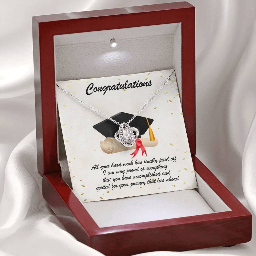 Congratulations Graduate Custom Message Card Necklace
